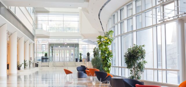 inside an office building